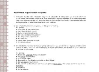 Actividades sugeridas Unidad 2 Actividades sugeridas Unidad 2