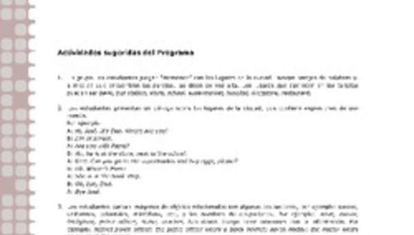 Actividades sugeridas Unidad 2 Actividades sugeridas Unidad 2