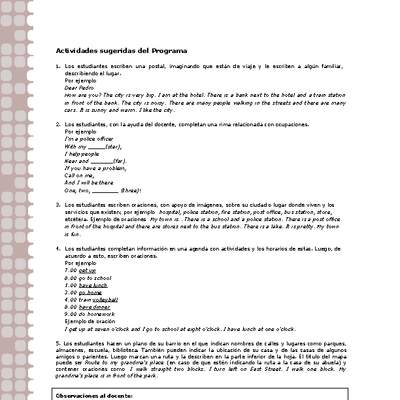 Actividades sugeridas Unidad 2 Actividades sugeridas Unidad 2