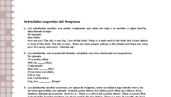 Actividades sugeridas Unidad 2 Actividades sugeridas Unidad 2