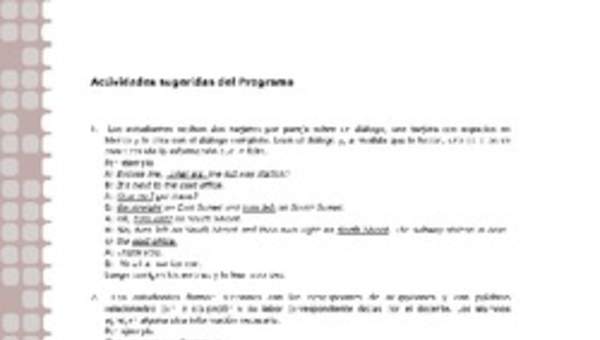 Actividades sugeridas Unidad 2 Actividades sugeridas Unidad 2