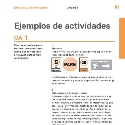 Actividades sugeridas Unidad 1 Actividades sugeridas Unidad 1
