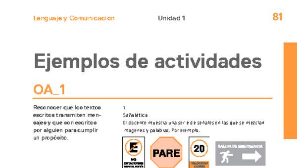 Actividades sugeridas Unidad 1 Actividades sugeridas Unidad 1