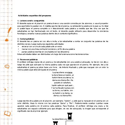 Actividades sugeridas Unidad 1 Actividades sugeridas Unidad 1