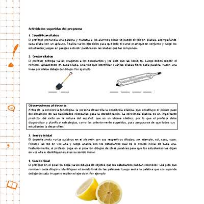 Actividades sugeridas Unidad 1 Actividades sugeridas Unidad 1