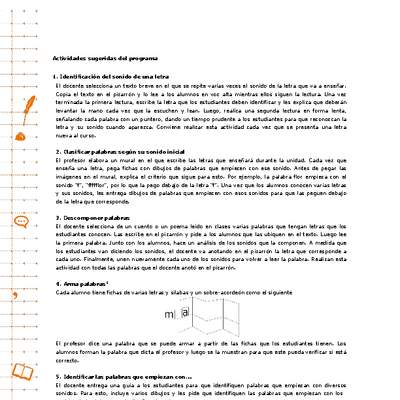 Actividades sugeridas Unidad 1 Actividades sugeridas Unidad 1