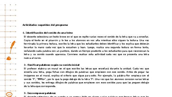 Actividades sugeridas Unidad 1 Actividades sugeridas Unidad 1