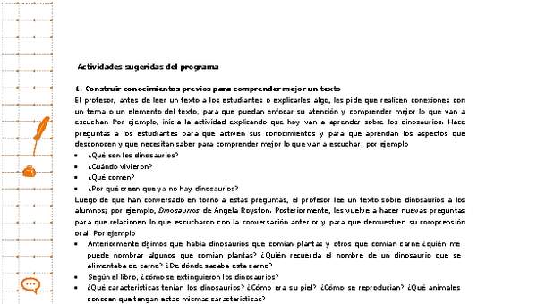 Actividades sugeridas Unidad 1 Actividades sugeridas Unidad 1