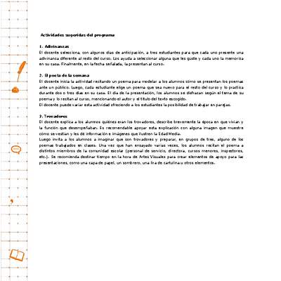 Actividades sugeridas Unidad 1 Actividades sugeridas Unidad 1