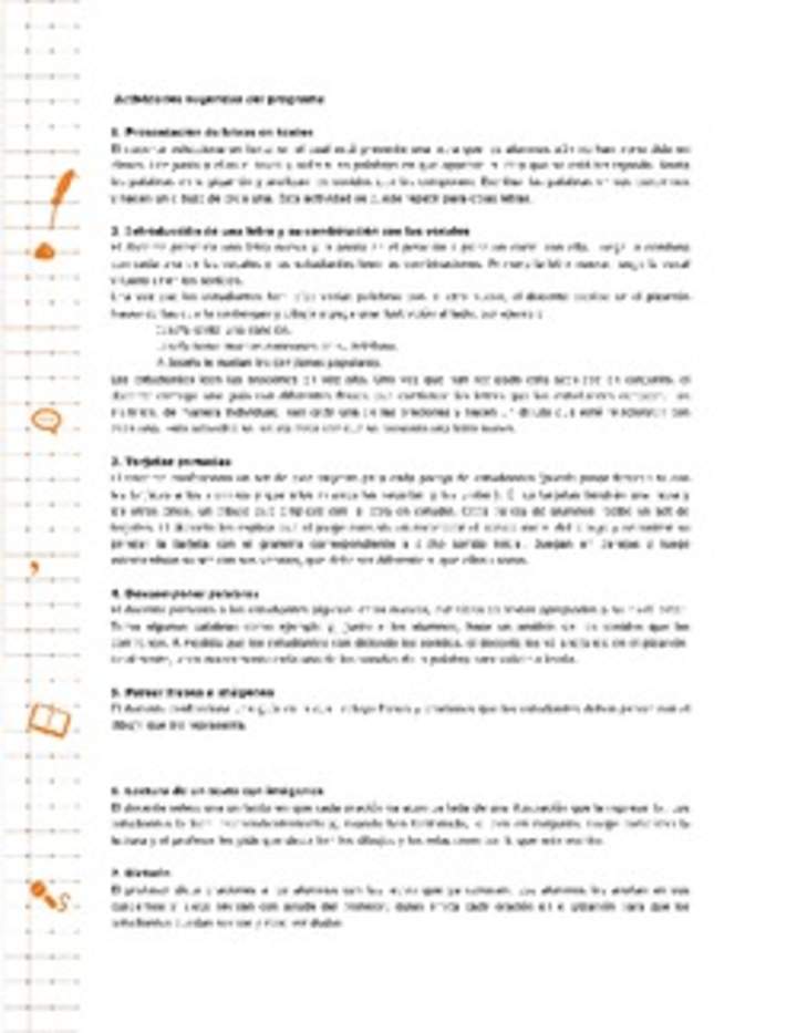 Actividades sugeridas Unidad 2 Actividades sugeridas Unidad 2