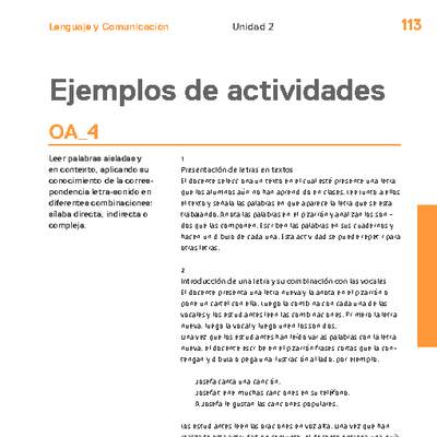 Actividades sugeridas Unidad 2 Actividades sugeridas Unidad 2