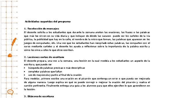 Actividades sugeridas Unidad 2 Actividades sugeridas Unidad 2