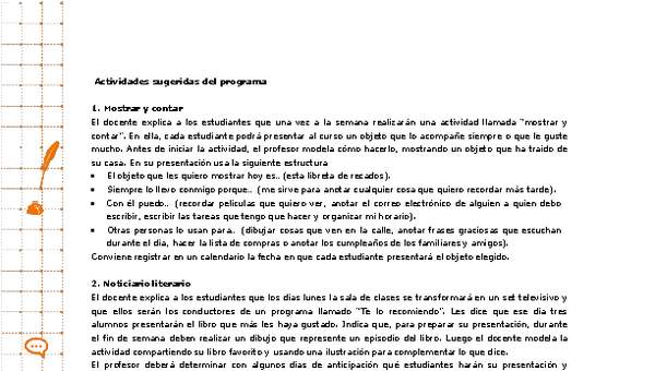 Actividades sugeridas Unidad 2 Actividades sugeridas Unidad 2