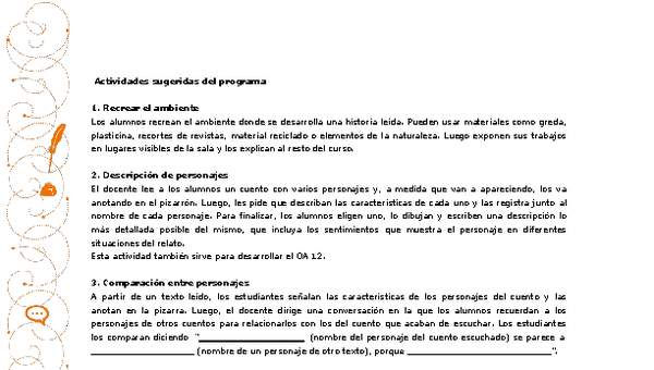 Actividades sugeridas Unidad 1 Actividades sugeridas Unidad 1