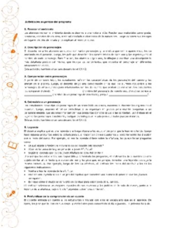 Actividades sugeridas Unidad 1 Actividades sugeridas Unidad 1