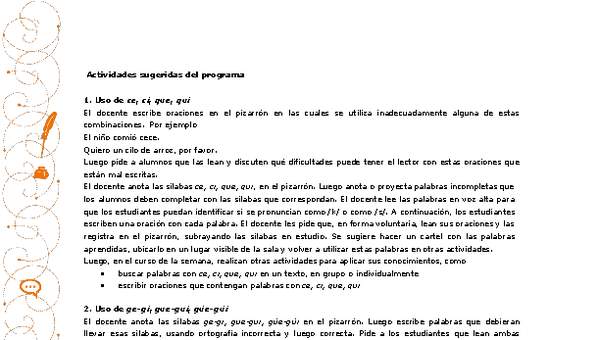 Actividades sugeridas Unidad 1 Actividades sugeridas Unidad 1