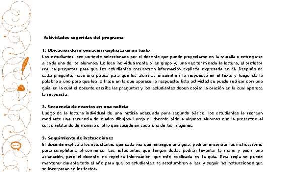 Actividades sugeridas Unidad 2 Actividades sugeridas Unidad 2