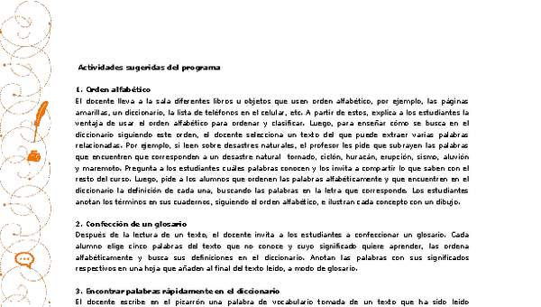 Actividades sugeridas Unidad 1 Actividades sugeridas Unidad 1