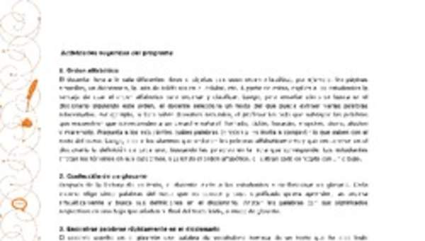 Actividades sugeridas Unidad 1 Actividades sugeridas Unidad 1