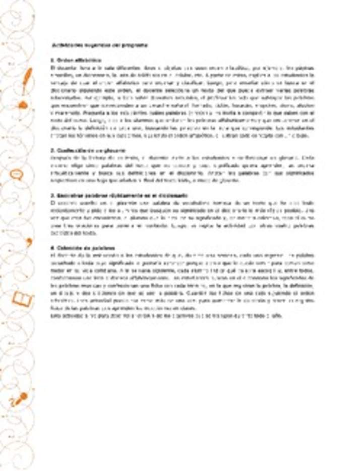 Actividades sugeridas Unidad 1 Actividades sugeridas Unidad 1