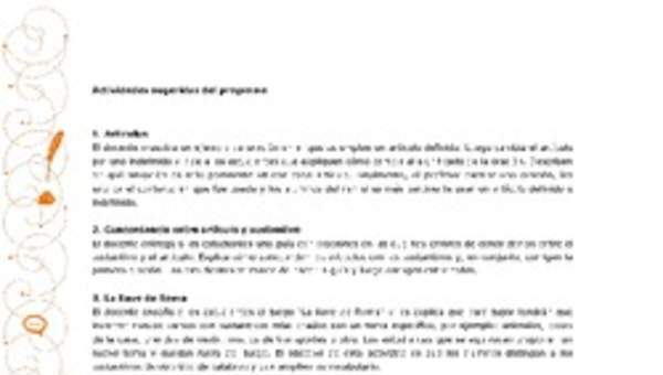 Actividades sugeridas Unidad 1 Actividades sugeridas Unidad 1