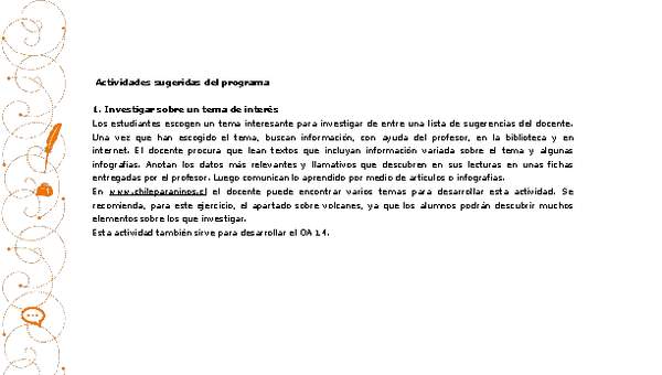 Actividades sugeridas Unidad 2 Actividades sugeridas Unidad 2