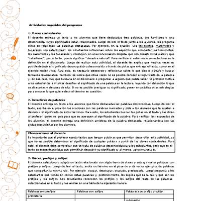 Actividades sugeridas Unidad 2