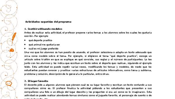 Actividades sugeridas Unidad 2 Actividades sugeridas Unidad 2