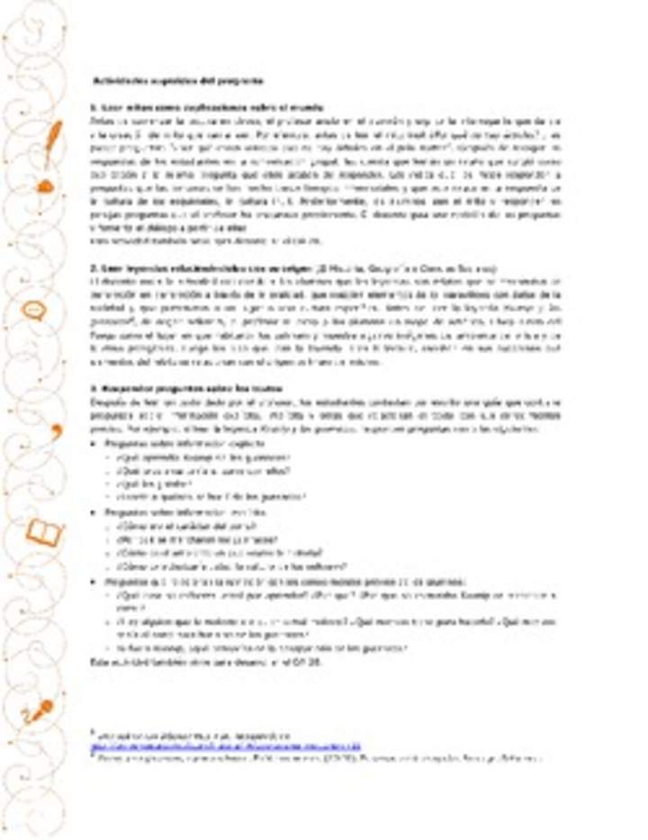 Actividades sugeridas Unidad 1 Actividades sugeridas Unidad 1