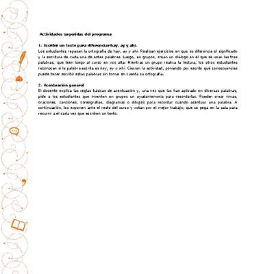 Actividades sugeridas Unidad 1 Actividades sugeridas Unidad 1