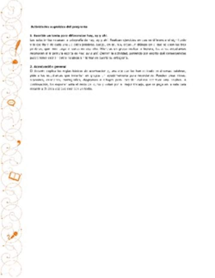 Actividades sugeridas Unidad 1 Actividades sugeridas Unidad 1