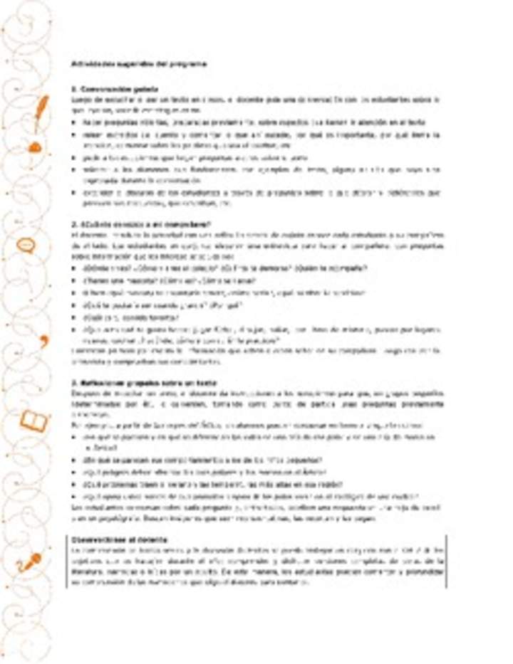 Actividades sugeridas Unidad 1 Actividades sugeridas Unidad 1