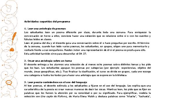 Actividades sugeridas Unidad 2 Actividades sugeridas Unidad 2