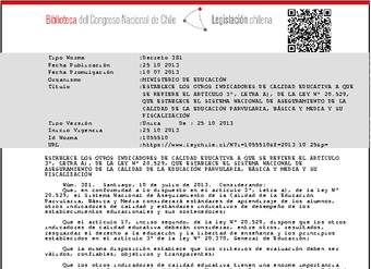 Decreto 381 (Establece Otros Indicadores de Calidad Educativa) Decreto 381 (Establece Otros Indicadores de Calidad Educativa)