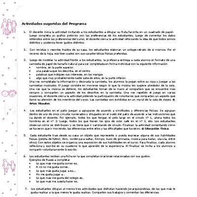 Actividades sugeridas Unidad 1 Actividades sugeridas Unidad 1