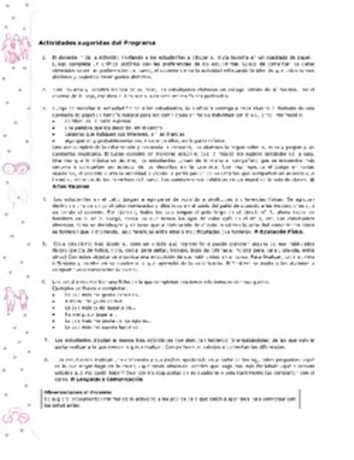 Actividades sugeridas Unidad 1 Actividades sugeridas Unidad 1