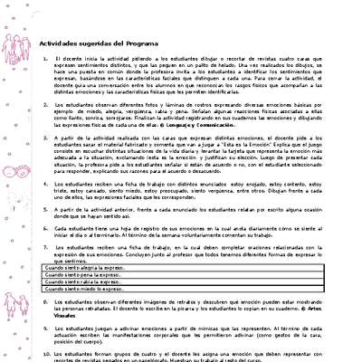 Actividades sugeridas Unidad 2 Actividades sugeridas Unidad 2