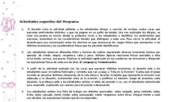 Actividades sugeridas Unidad 2 Actividades sugeridas Unidad 2