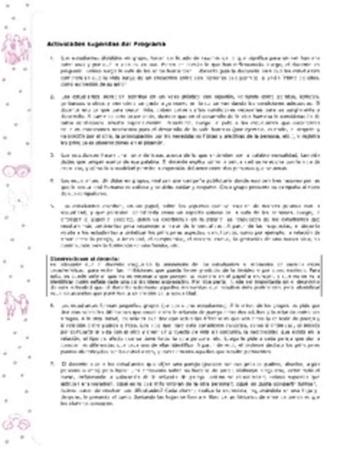 Actividades sugeridas Unidad 2 Actividades sugeridas Unidad 2