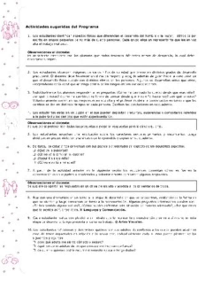 Actividades sugeridas Unidad 2 Actividades sugeridas Unidad 2