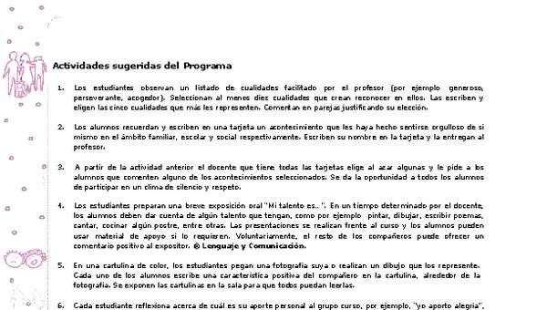 Actividades sugeridas Unidad 1 Actividades sugeridas Unidad 1