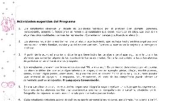 Actividades sugeridas Unidad 1 Actividades sugeridas Unidad 1