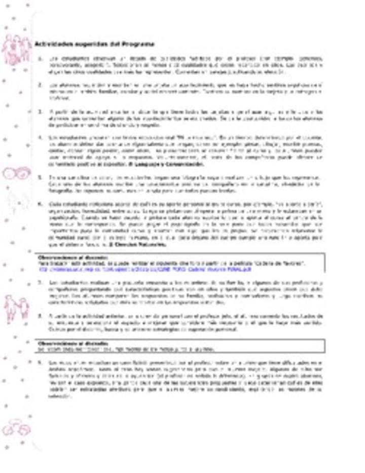 Actividades sugeridas Unidad 1 Actividades sugeridas Unidad 1