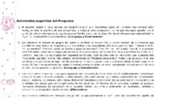 Actividades sugeridas Unidad 1 Actividades sugeridas Unidad 1