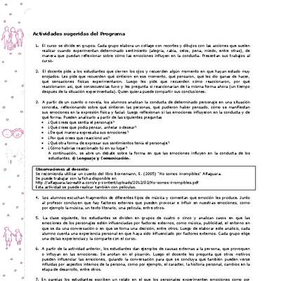 Actividades sugeridas Unidad 2 Actividades sugeridas Unidad 2