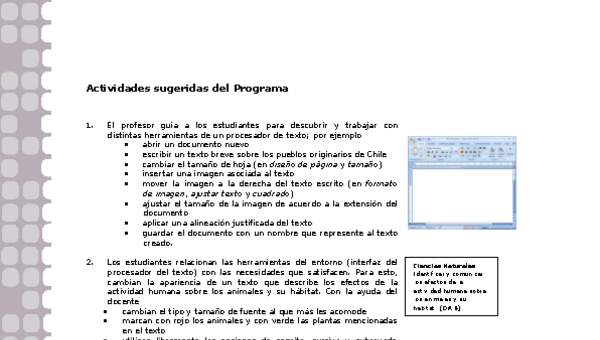 Actividades sugeridas Unidad 1 Actividades sugeridas Unidad 1