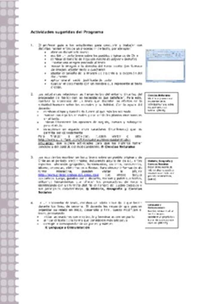 Actividades sugeridas Unidad 1 Actividades sugeridas Unidad 1