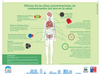 Infografía efectos en la salud contaminantes aire Infografía efectos en la salud contaminantes aire