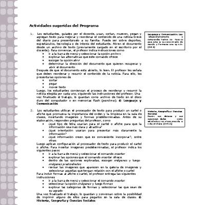 Actividades sugeridas Unidad 1 Actividades sugeridas Unidad 1