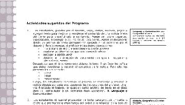 Actividades sugeridas Unidad 1 Actividades sugeridas Unidad 1